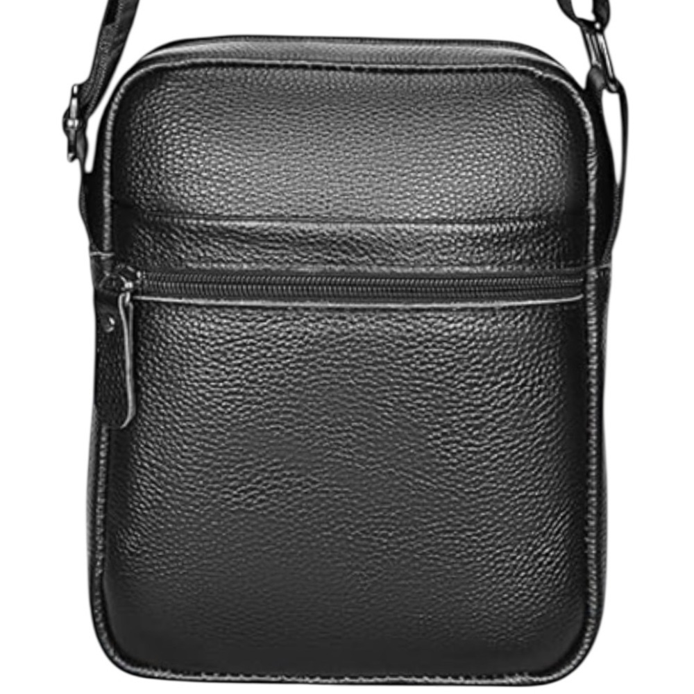 Leather Crossbody Bag Work Travel Casual Lightweight Black NWT Gorpcore - Picture 16 of 16